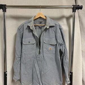 Carhartt Navy and White Striped Shirt